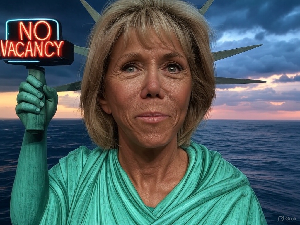 Trump Counters France’s Statue Demand—Vows to Turn Lady Liberty into Brigitte Macron